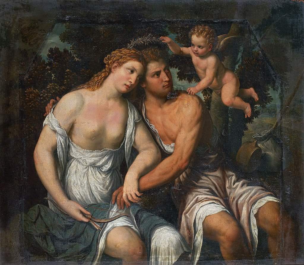 Venus and Adonis - Paris Bordone (~1560)