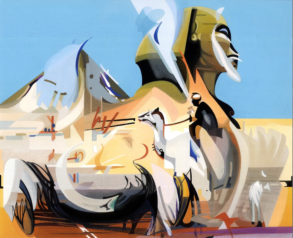 Um pouco de tudo! - Esfinge (Pintura de Nadir Afonso)