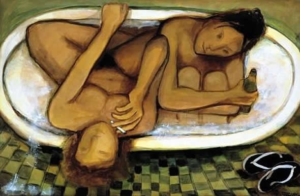 Quais suas exigências? - Quadro pintado por Tereza Costa Rêgo