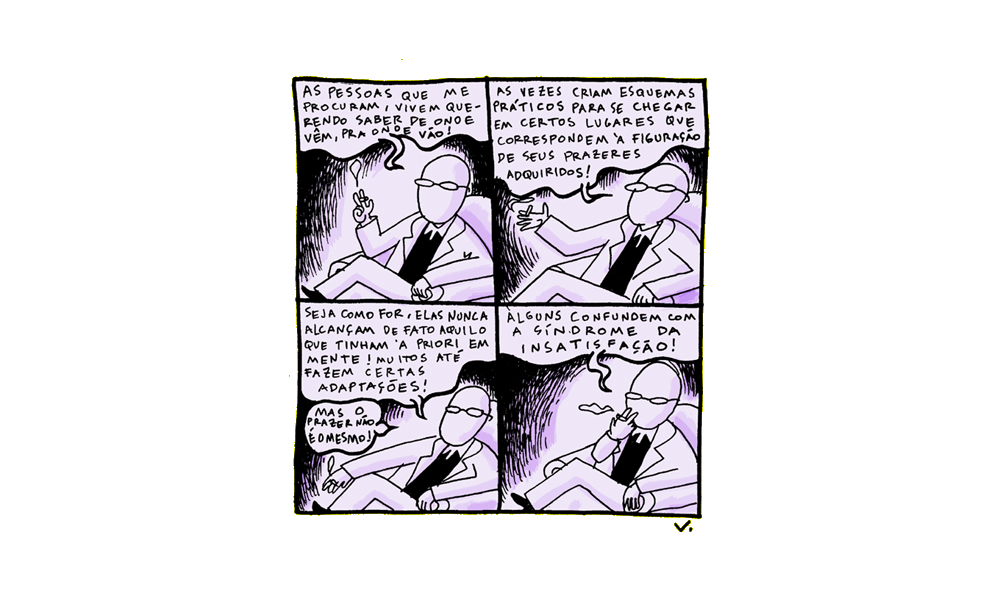 Insatisfação absurda - Tirinha de Vitor Batista